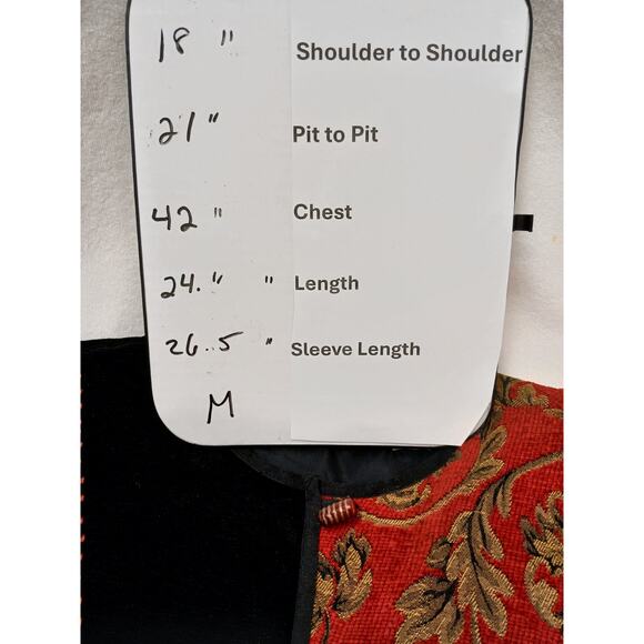 Drapers & Damons Artsy Patchwork Jacket Blazer Women Sz XL Holiday Christmas - Picture 15 of 17